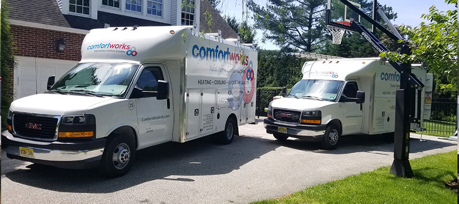 Comfortworks Cooling and Heating HVAC Service Vans