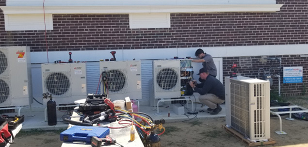 Working on Waterford Township Elementary School hvac